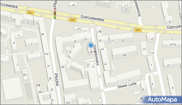Warszawa, Działdowska, 15, mapa Warszawy