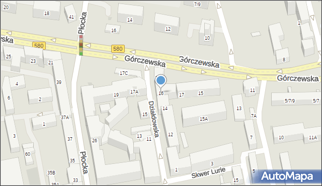 Warszawa, Działdowska, 16, mapa Warszawy