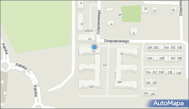 Wejherowo, Dzięcielskiego Kazimierza, 12b, mapa Wejherowo