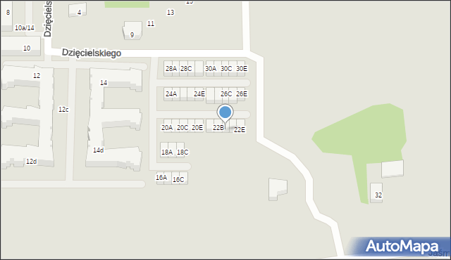 Wejherowo, Dzięcielskiego Kazimierza, 22C, mapa Wejherowo