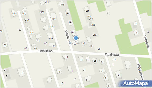 Wierzchowisko, Działkowa, 34, mapa Wierzchowisko