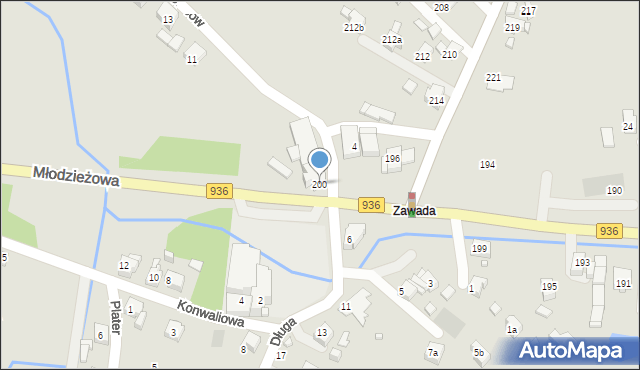 Wodzisław Śląski, Działkowców, 200, mapa Wodzisławia Śląskiego