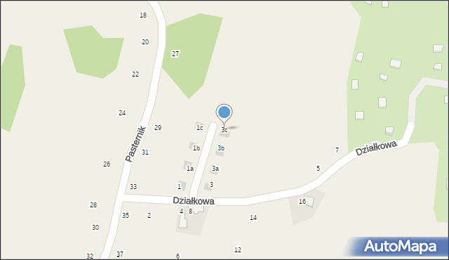 Wola Filipowska, Działkowa, 3c, mapa Wola Filipowska