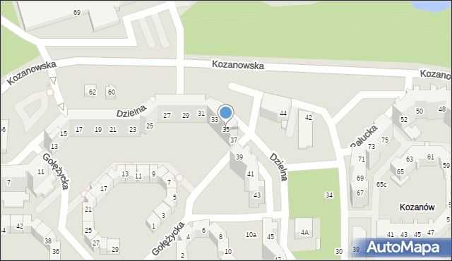 Wrocław, Dzielna, 35, mapa Wrocławia