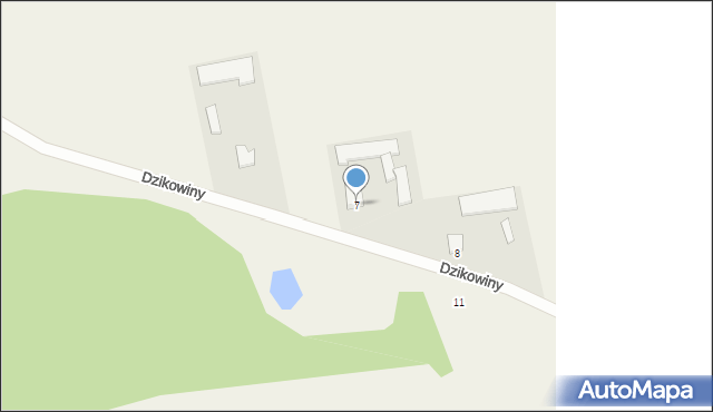 Żabiniec, Dzikowiny, 7, mapa Żabiniec