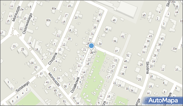 Zabrze, Działkowa, 28, mapa Zabrza