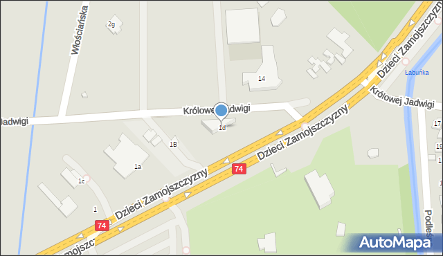 Zamość, Dzieci Zamojszczyzny, 1d, mapa Zamościa