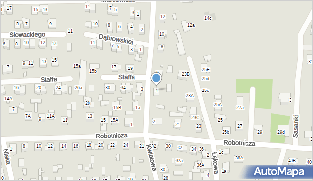 Zamość, Dzielna, 4, mapa Zamościa