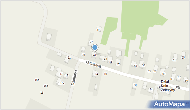 Zelczyna, Działowa, 41, mapa Zelczyna