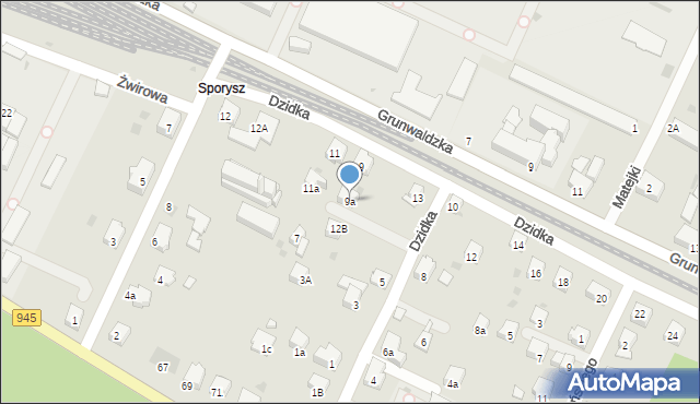 Żywiec, Dzidka Zdzisława, ks., 9a, mapa Żywiec