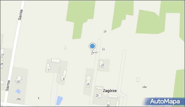 Zagórze, Echa Leśnego, 17, mapa Zagórze