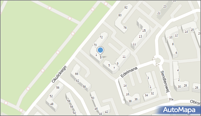 Gorzów Wielkopolski, Edelmana Marka, 3, mapa Gorzów Wielkopolski