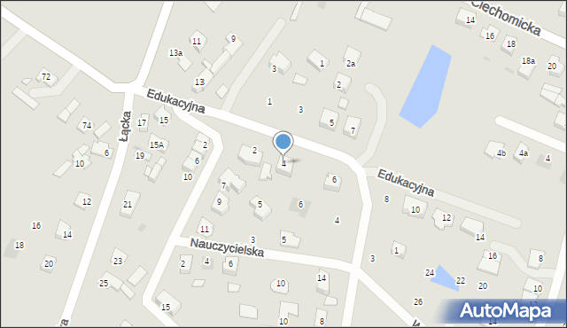 Płock, Edukacyjna, 4, mapa Płock