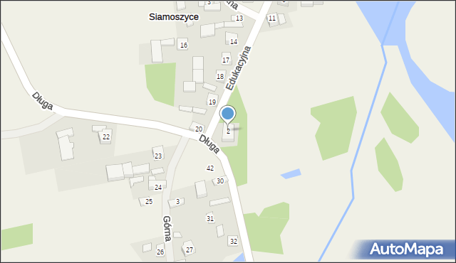 Siamoszyce, Edukacyjna, 2, mapa Siamoszyce