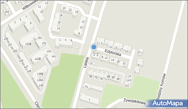 Wrocław, Edytorska, 2, mapa Wrocławia