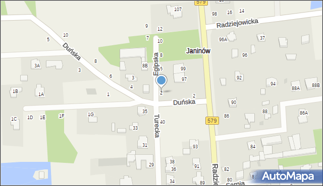 Janinów, Egipska, 2, mapa Janinów