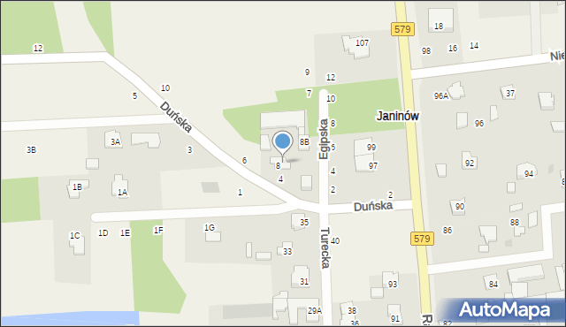 Janinów, Egipska, 3, mapa Janinów