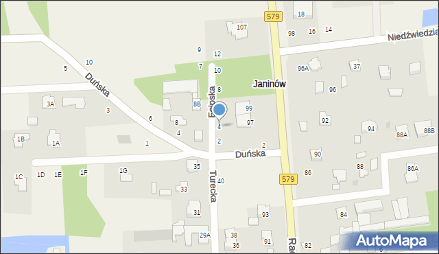 Janinów, Egipska, 4, mapa Janinów