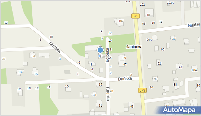 Janinów, Egipska, 5, mapa Janinów