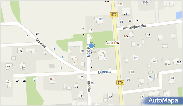 Janinów, Egipska, 6, mapa Janinów