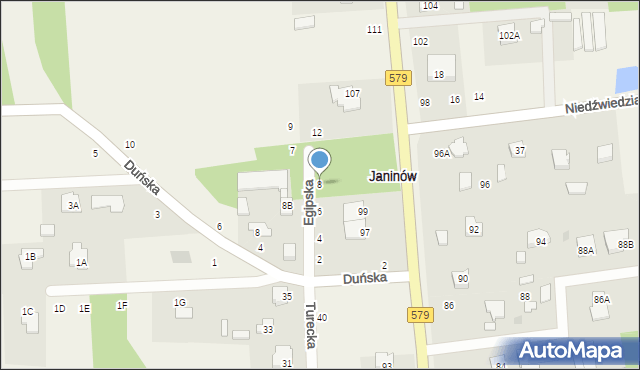 Janinów, Egipska, 8, mapa Janinów