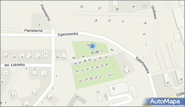 Przywidz, Egiertowska, 5C, mapa Przywidz