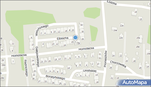 Kraków, Eibischa Eugeniusza, 22, mapa Krakowa