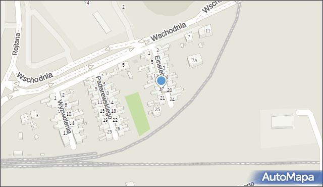 Opole, Einsteina Alberta, 19, mapa Opola