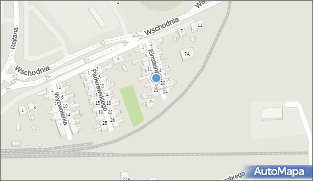 Opole, Einsteina Alberta, 21, mapa Opola