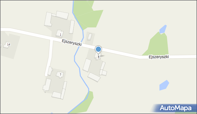 Ejszeryszki, Ejszeryszki, 6, mapa Ejszeryszki