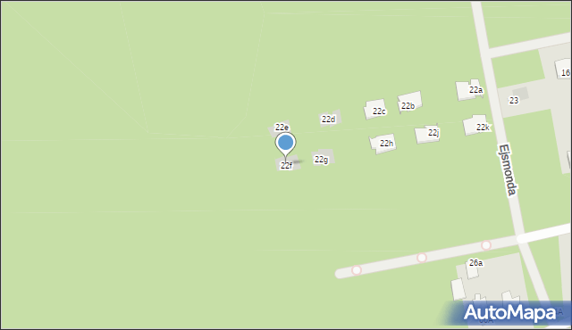 Józefów, Ejsmonda Juliana, 22f, mapa Józefów