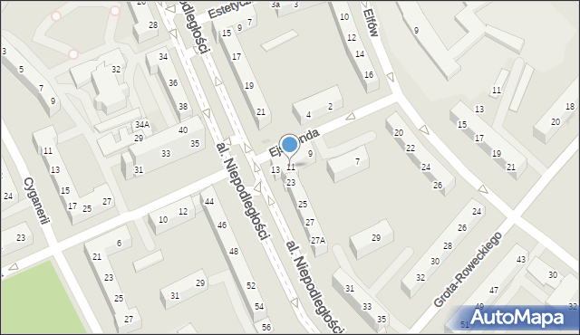 Tychy, Ejsmonda Juliana, 11, mapa Tychów