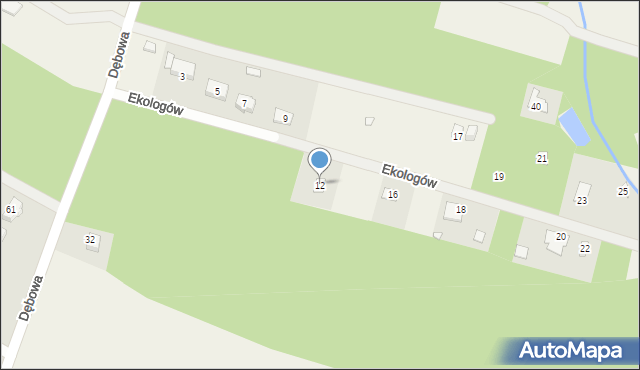 Jesionka, Ekologów, 12, mapa Jesionka