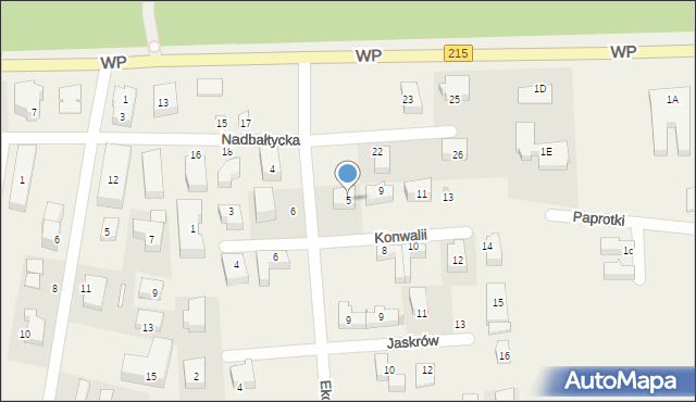 Karwia, Ekologiczna, 5, mapa Karwia