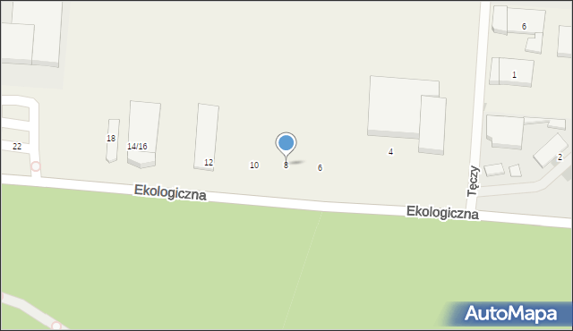 Klaudyn, Ekologiczna, 8, mapa Klaudyn