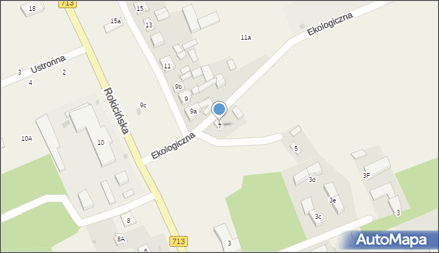 Kraszew, Ekologiczna, 7, mapa Kraszew