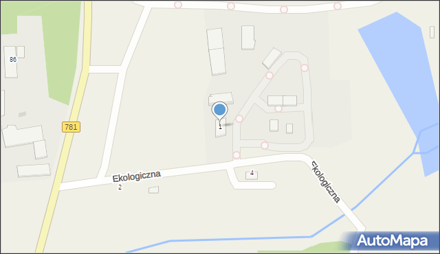 Podolsze, Ekologiczna, 1, mapa Podolsze