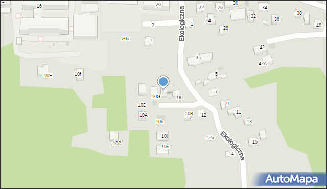 Świątniki Górne, Ekologiczna, 10K, mapa Świątniki Górne