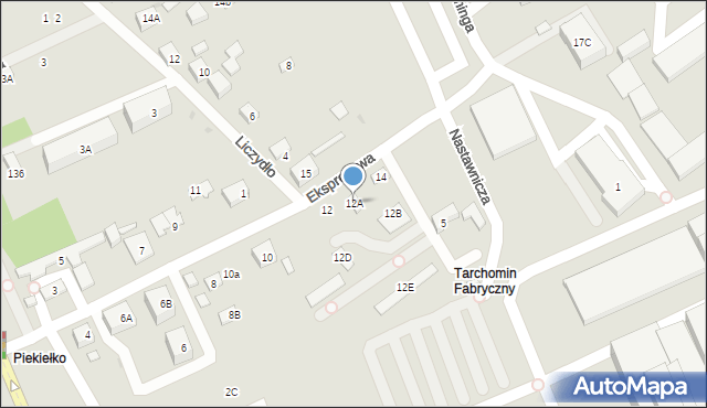 Warszawa, Ekspresowa, 12A, mapa Warszawy