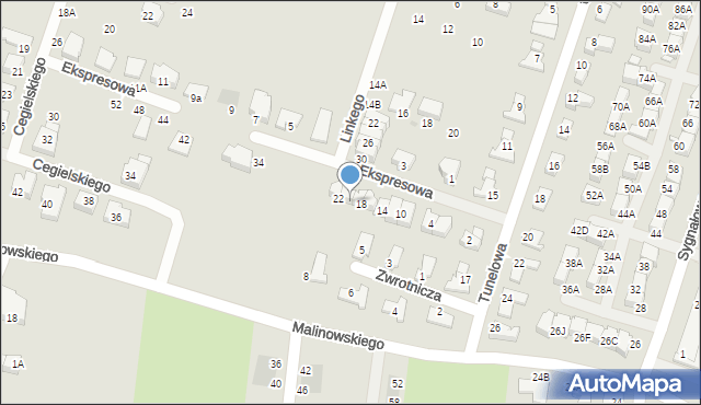 Wrocław, Ekspresowa, 20, mapa Wrocławia