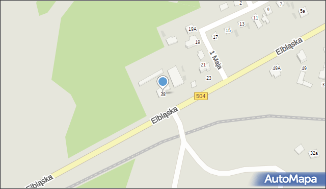 Braniewo, Elbląska, 38, mapa Braniewo
