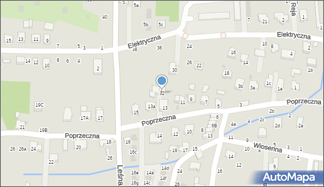 Brzesko, Elektryczna, 32, mapa Brzesko