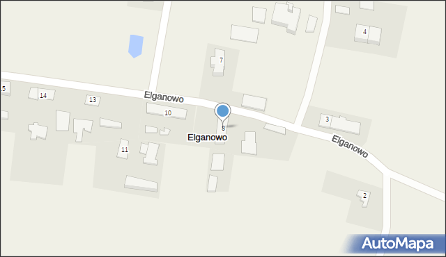 Elganowo, Elganowo, 8, mapa Elganowo