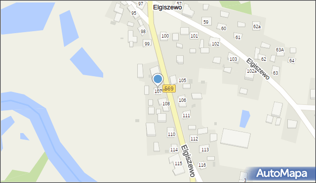 Elgiszewo, Elgiszewo, 107, mapa Elgiszewo