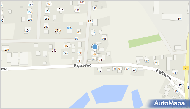 Elgiszewo, Elgiszewo, 76a, mapa Elgiszewo