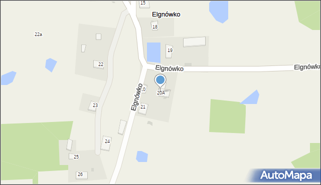 Elgnówko, Elgnówko, 20A, mapa Elgnówko