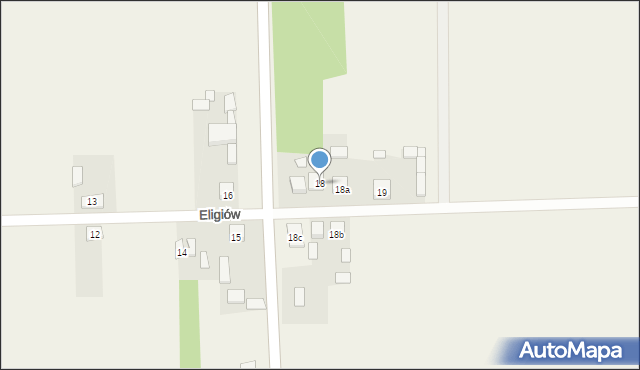 Eligiów, Eligiów, 18, mapa Eligiów