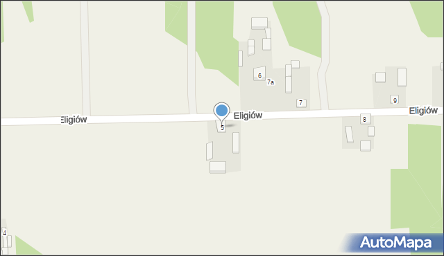 Eligiów, Eligiów, 5, mapa Eligiów