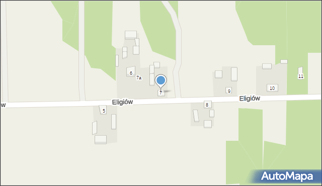 Eligiów, Eligiów, 7, mapa Eligiów