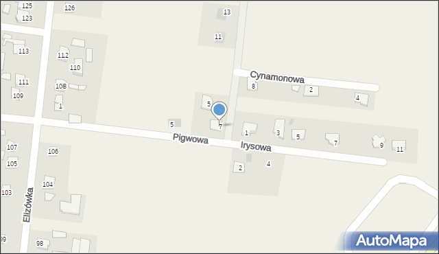 Elizówka, Elizówka, 11K, mapa Elizówka